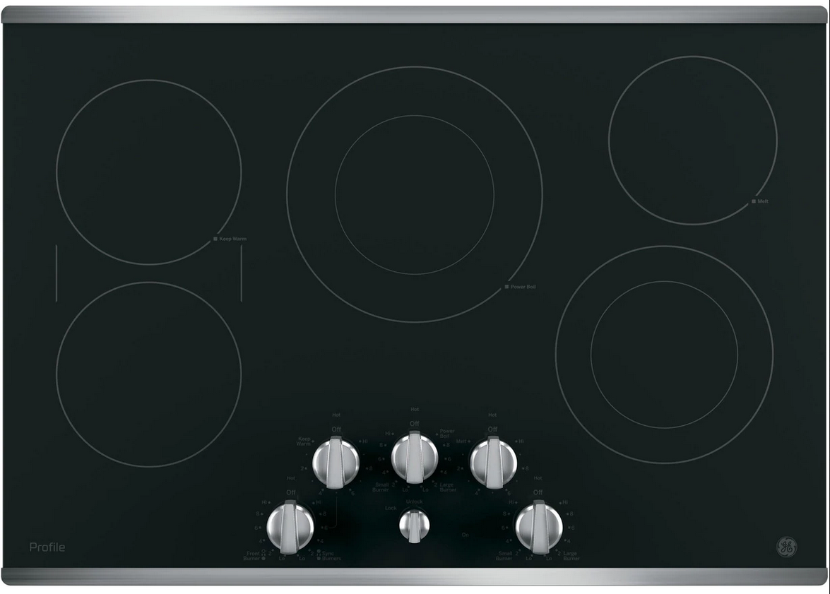 GE Profile™ 30in Built-In Knob Control Electric Cooktop